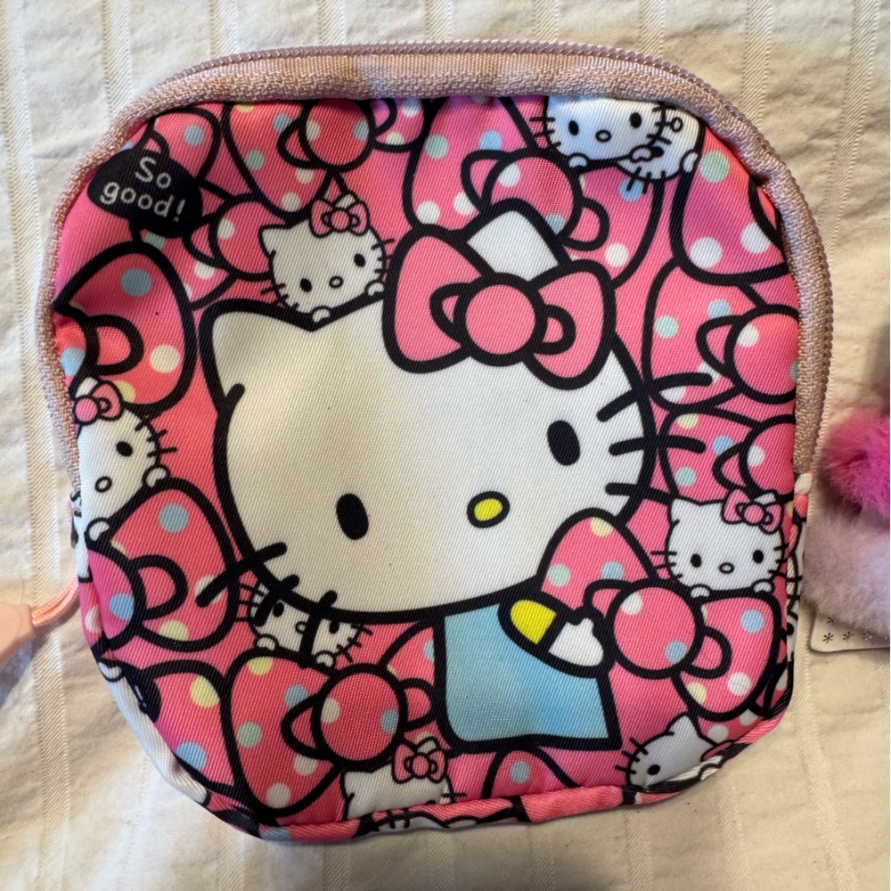 Sanrio-Hello Kitty Bundle With Pink Pouch, 2 Hair Ties, & Pen 3-Piece Set - Picture 3 of 9